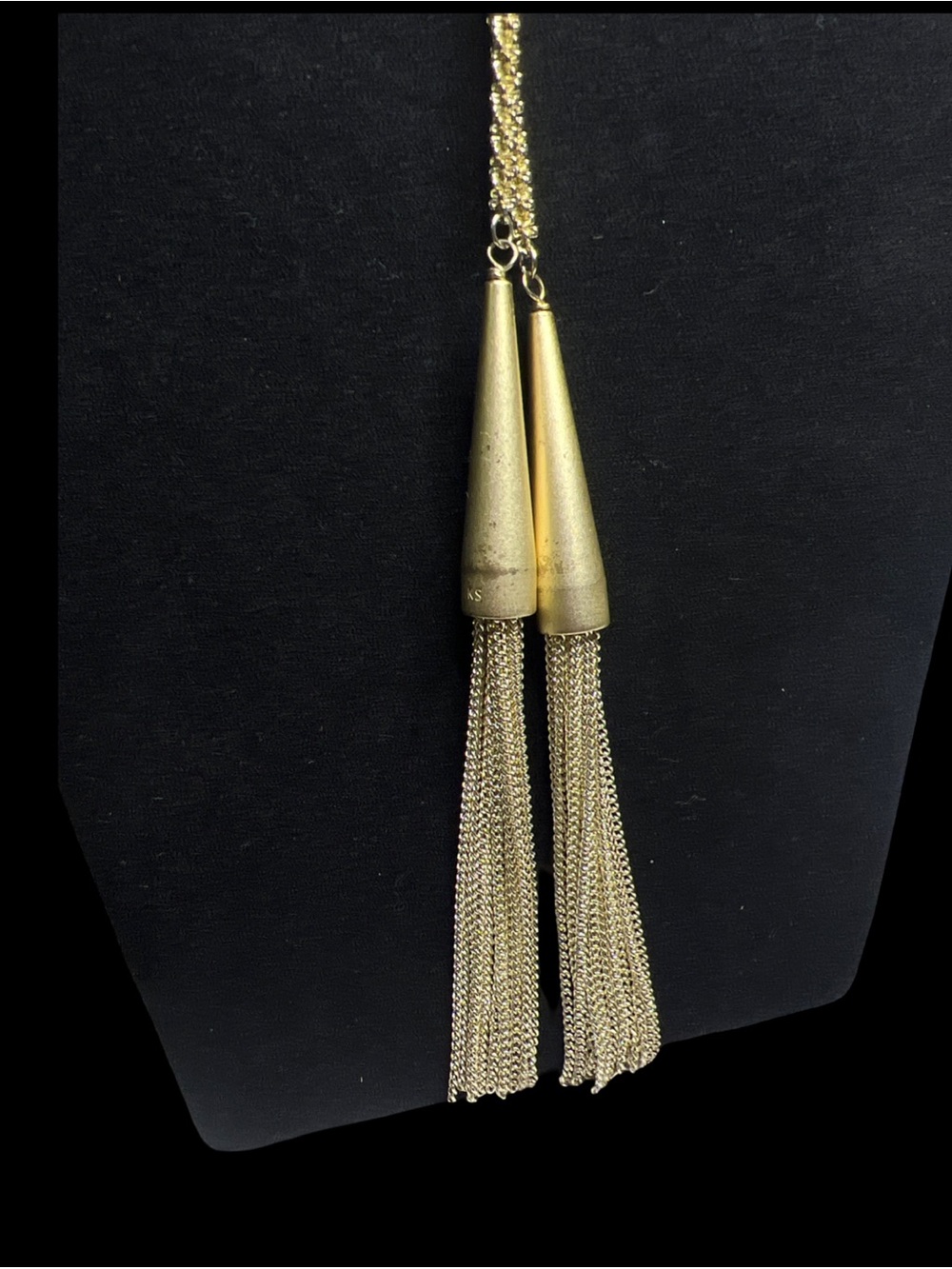 Kendra Scott Phara Tassel Lariat Gold Tone Boho Chic Necklace 48.5” Long - Picture 5 of 6